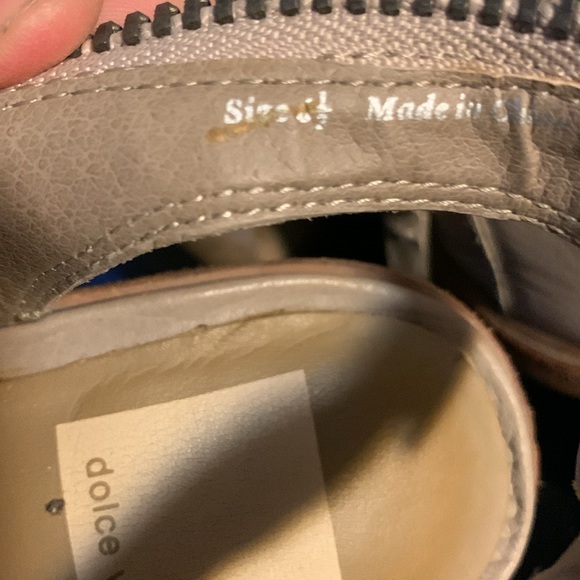 DOLCE VITA Leather Port Booties open toe Taupe 6.5 - Picture 10 of 14